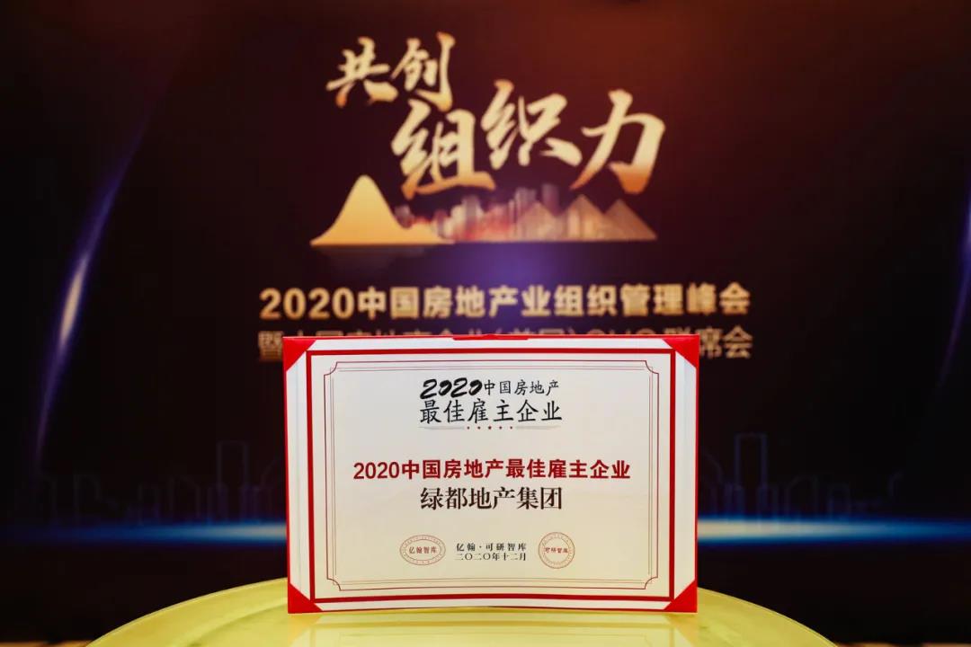 重磅！！BG大游地产连任“2020中国房地产最佳雇主企业”